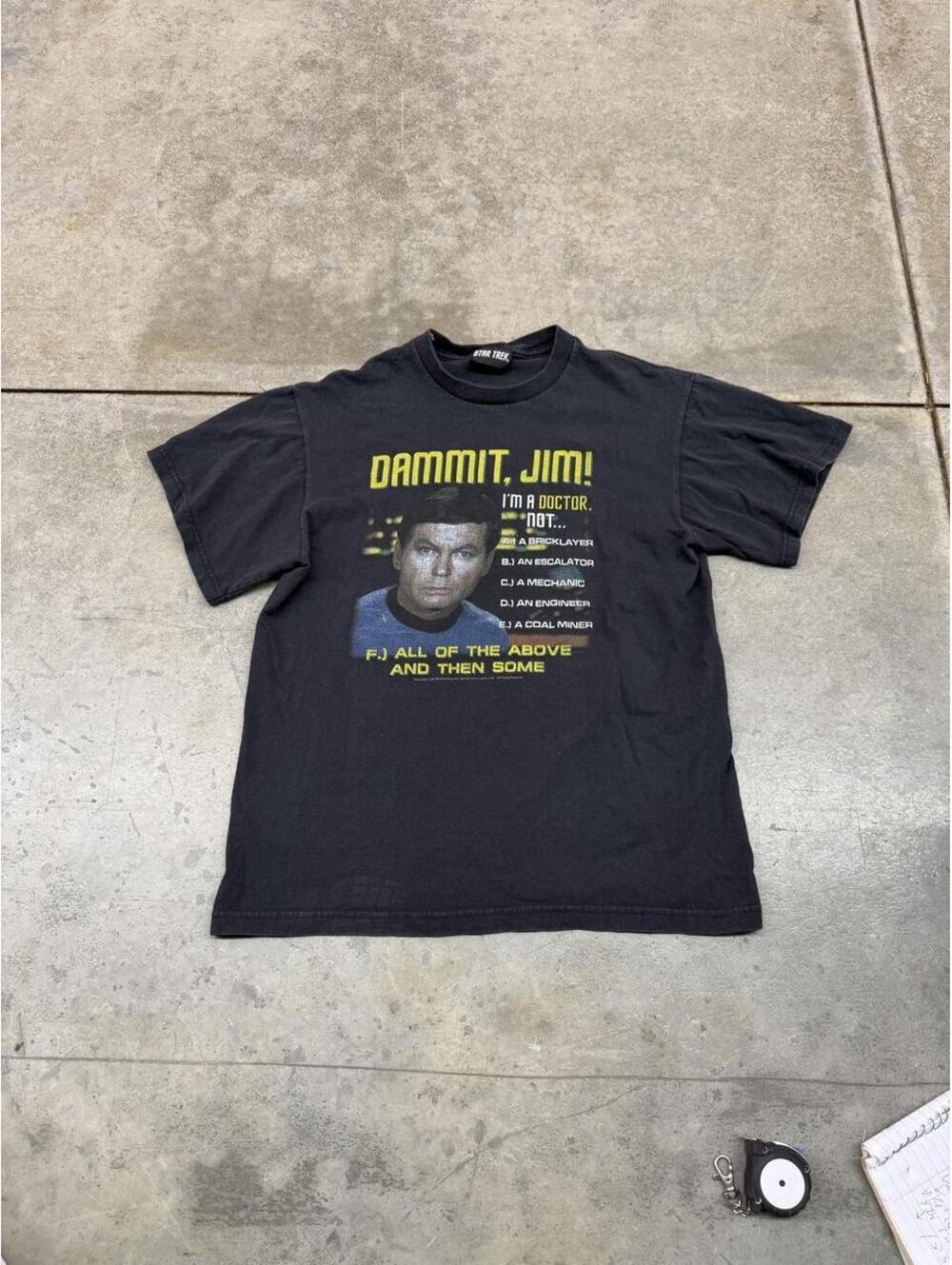 vintage dammit jim star trek television show shirt size medium - Picture 1 of 3
